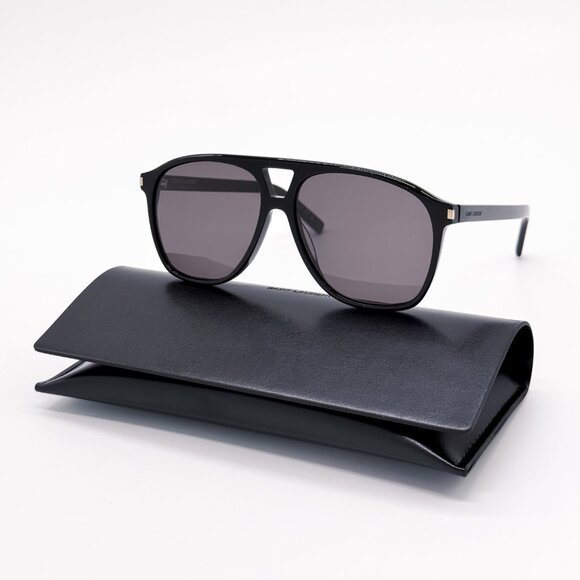 NEW SAINT LAURENT SL596 DUNE 001 OVERSIZED  BLACK WOMEN SUNGLASSES SAINT LAURENT - Picture 2 of 12
